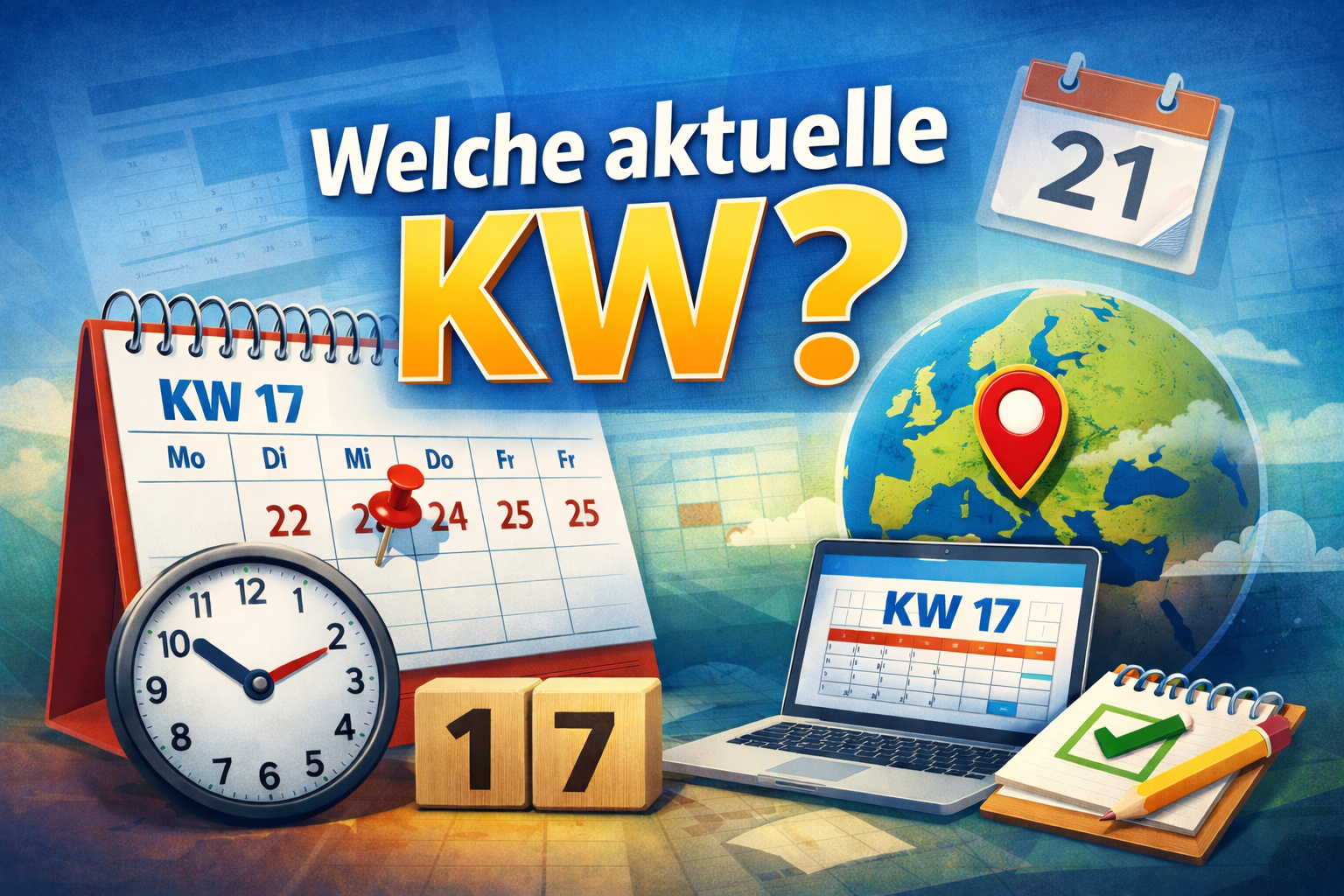 Welche aktuelle KW gilt heute? Finden Sie die aktuelle Kalenderwoche, erfahren Sie die Berechnung nach ISO-Norm und nutzen Sie die KW für Planung und Termine.